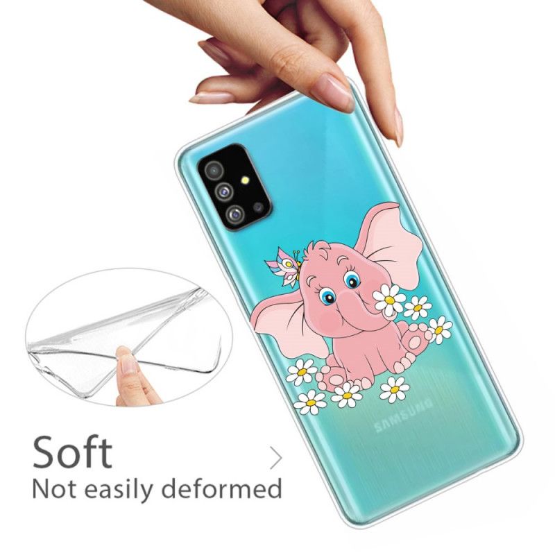 Hülle Samsung Galaxy S20 Handyhülle Transparenter Rosa Elefant