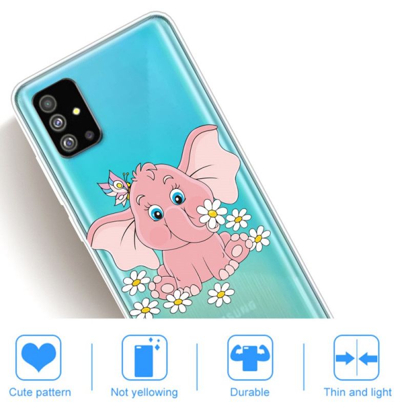 Hülle Samsung Galaxy S20 Handyhülle Transparenter Rosa Elefant