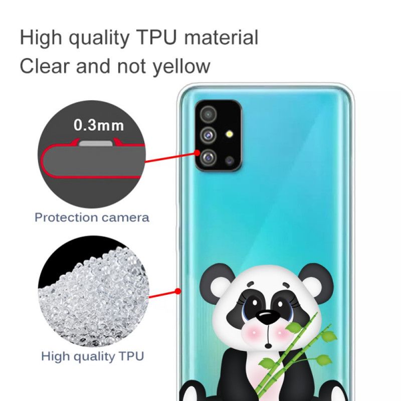 Hülle Samsung Galaxy S20 Handyhülle Transparenter Trauriger Panda