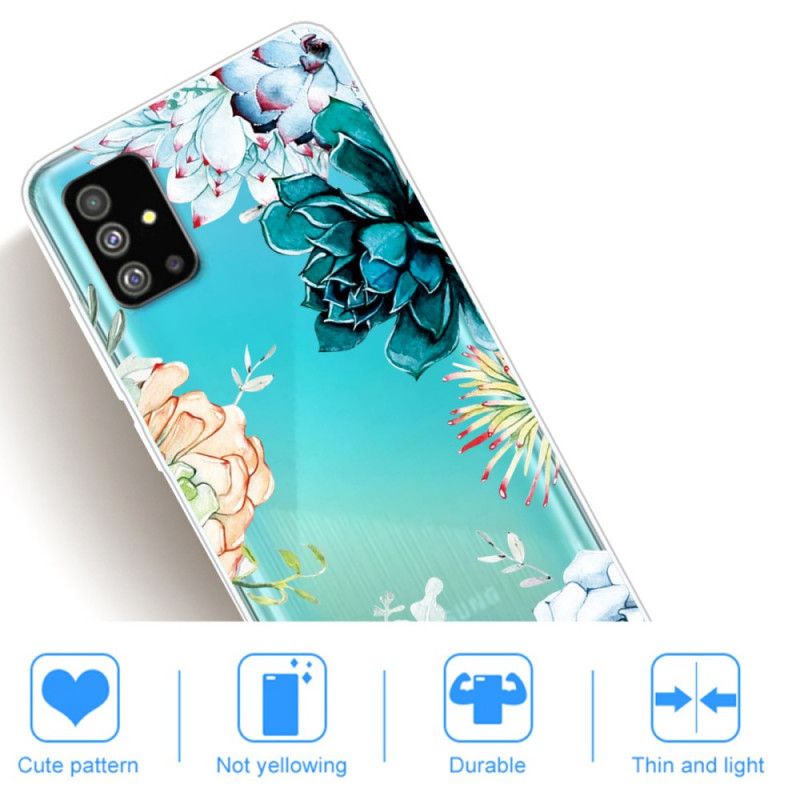Hülle Samsung Galaxy S20 Transparente Aquarellblumen