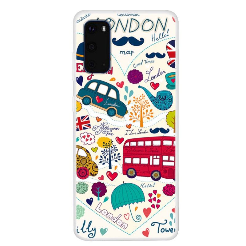 Hülle Samsung Galaxy S20 Weiß Londoner Leben