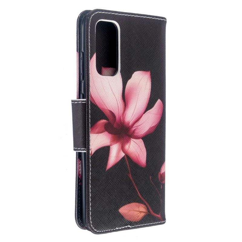 Lederhüllen Für Samsung Galaxy S20 Rosa Blume