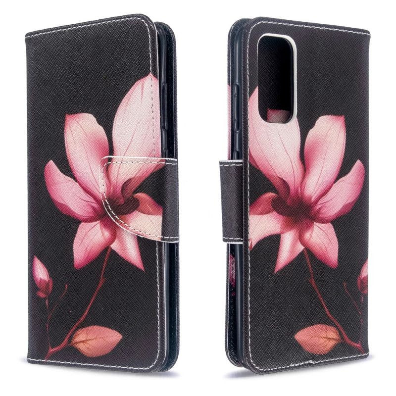 Lederhüllen Für Samsung Galaxy S20 Rosa Blume