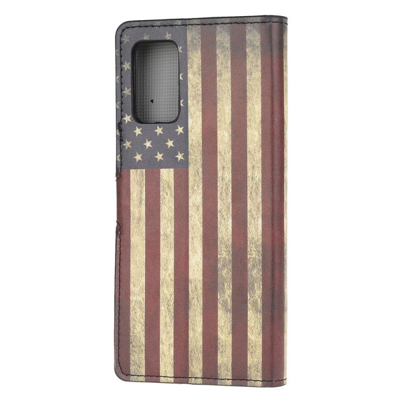 Lederhüllen Samsung Galaxy S20 Amerikanische Flagge