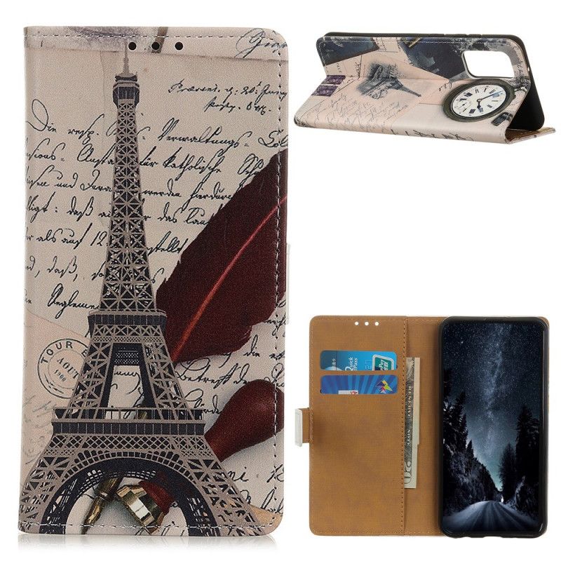 Lederhüllen Samsung Galaxy S20 Handyhülle Eiffelturm Des Dichters