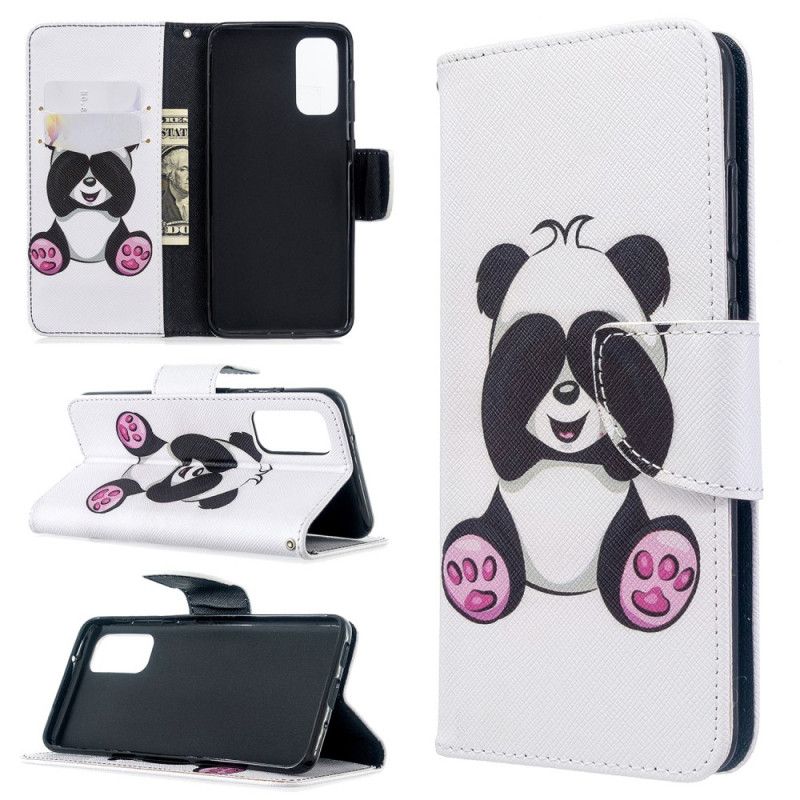 Lederhüllen Samsung Galaxy S20 Handyhülle Lustiger Panda