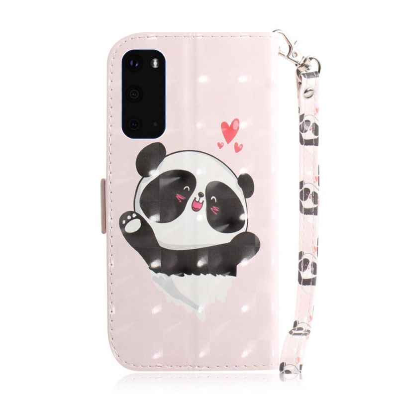 Lederhüllen Samsung Galaxy S20 Handyhülle Panda Liebe Mit Tanga