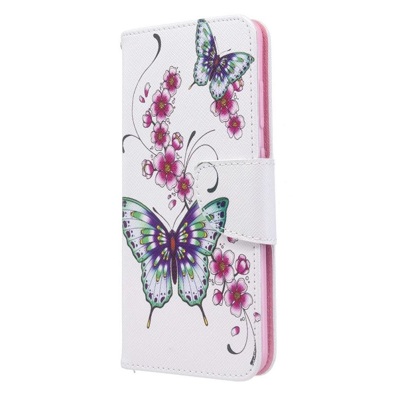 Lederhüllen Samsung Galaxy S20 Schwarz Könige Schmetterlinge