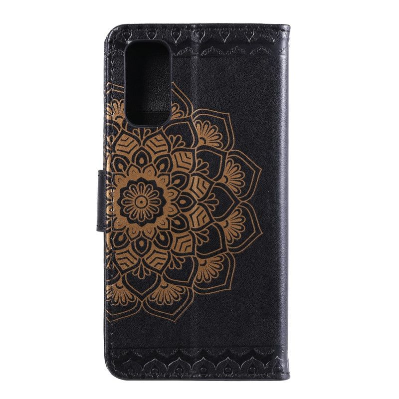 Lederhüllen Samsung Galaxy S20 Schwarz Schickes Mandala