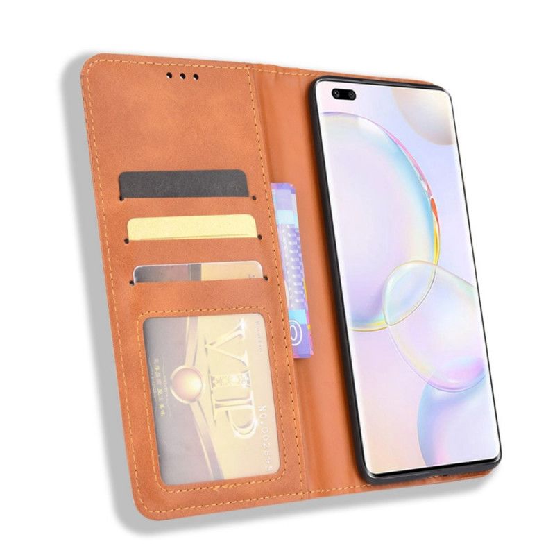 Flip Case Huawei Nova 9 Pro / Honor 50 Pro Stilisierter Vintage-ledereffekt