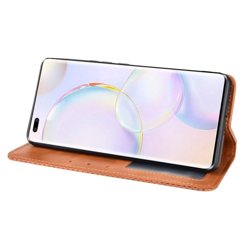 Flip Case Huawei Nova 9 Pro / Honor 50 Pro Stilisierter Vintage-ledereffekt