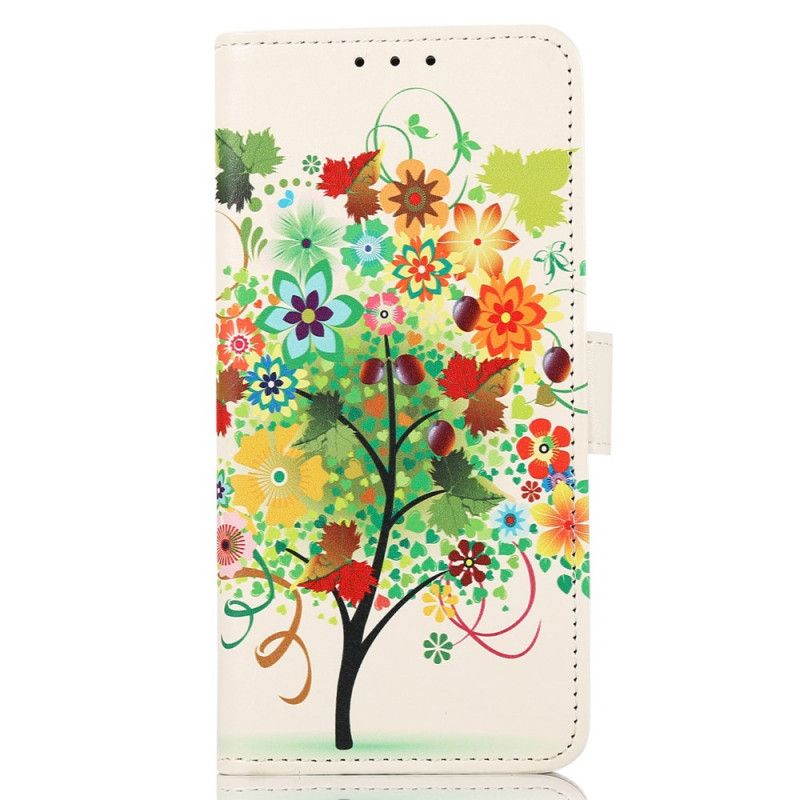 Lederhüllen Huawei Nova 9 Pro / Honor 50 Pro Handyhülle Blühender Baum