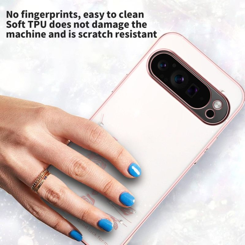 Hülle Google Pixel 10 Pro Xl Blumendekoration Und Strasssteine