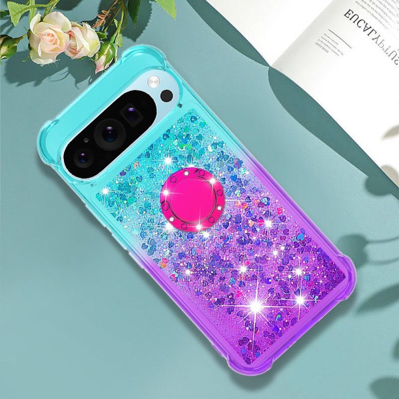 Hülle Google Pixel 10 Pro Xl Handyhülle Glitzer-farbverlauf Mit Ringhalter