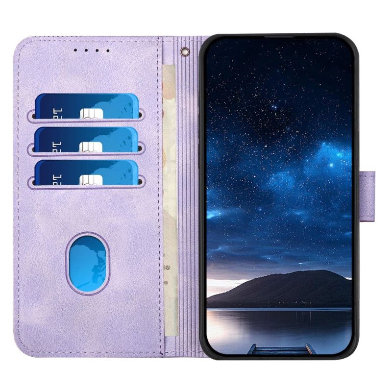 Lederhüllen Für Google Pixel 10 Pro Xl Geometrisches Design Und Schmetterlingsmotiv