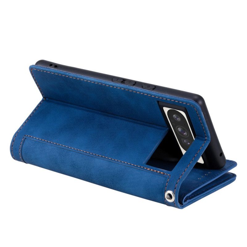 Lederhüllen Google Pixel 10 Pro Xl Geldbörse Mit 9 Kartenfächern Und Reißverschluss