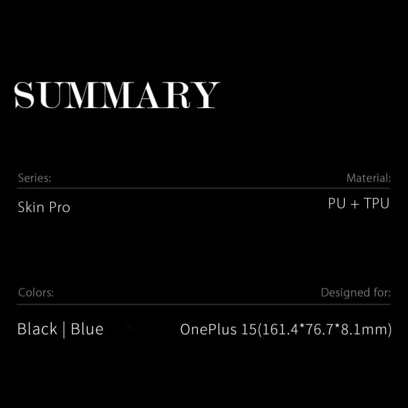 Flip Case Oneplus 15 Handyhülle Dux Ducis Skin Pro Serie