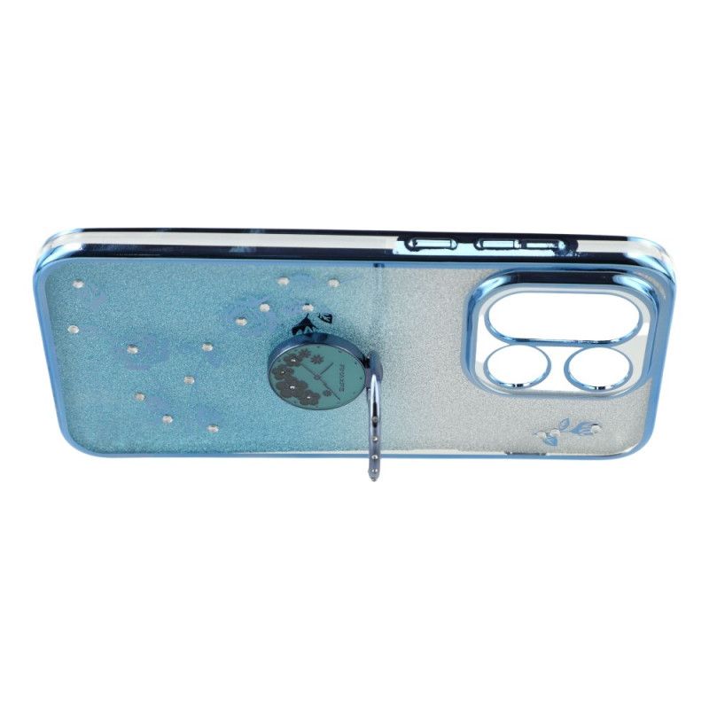 Hülle Oneplus 15 Ringhalter Und Glitzerblumenmuster