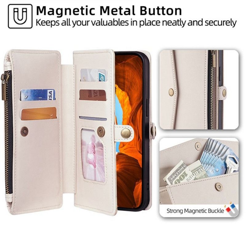 Lederhüllen Für Oneplus 15 Geldbörse Mit Schulterriemen Und Trageband