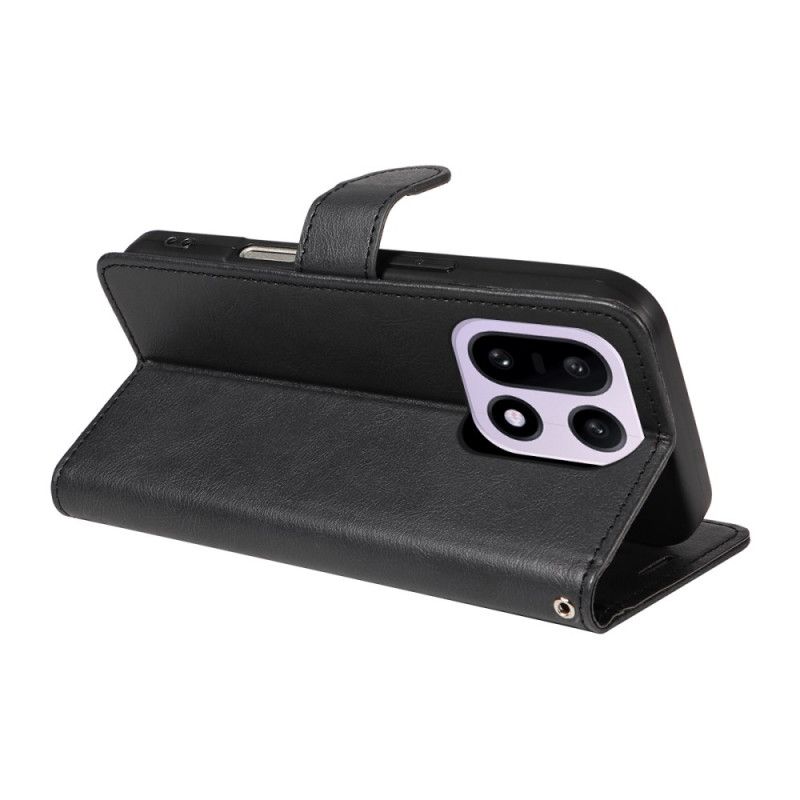 Lederhüllen Für Oneplus 15 Schlichtes Kunstleder