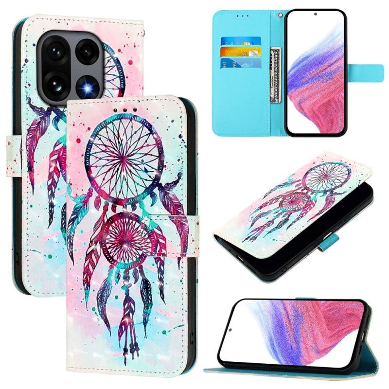Lederhüllen Oneplus 15 Handyhülle Aquarell Traumfänger