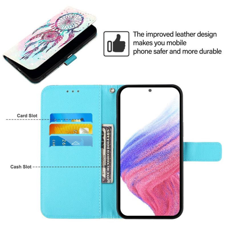 Lederhüllen Oneplus 15 Handyhülle Aquarell Traumfänger