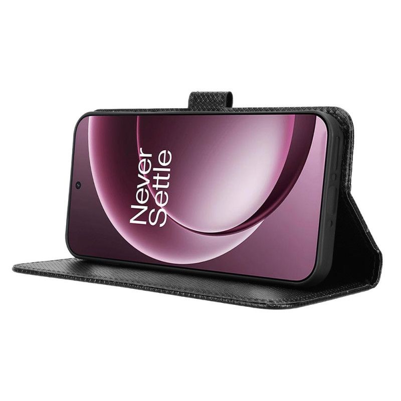 Lederhüllen Oneplus 15 Handyhülle Diamantstruktur