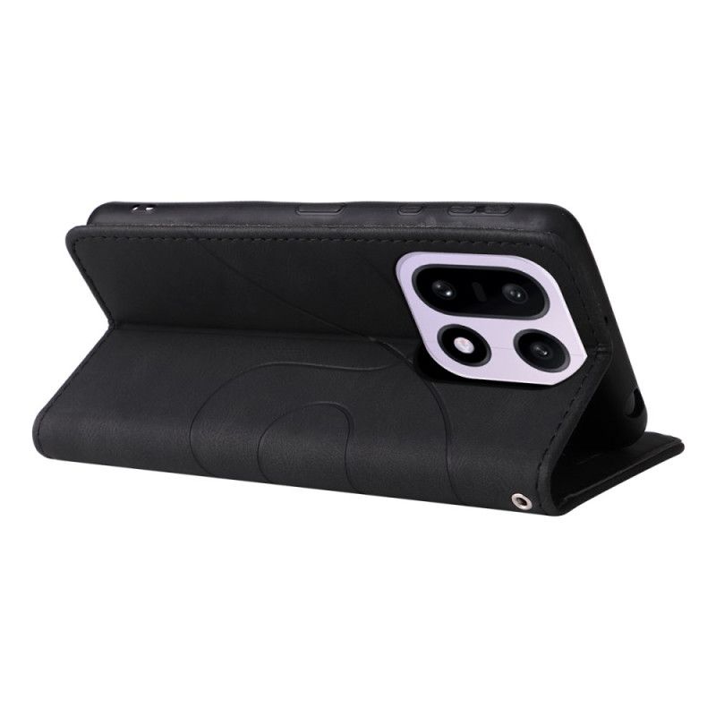 Lederhüllen Oneplus 15 Handyhülle Zweifarbige Wellenstruktur