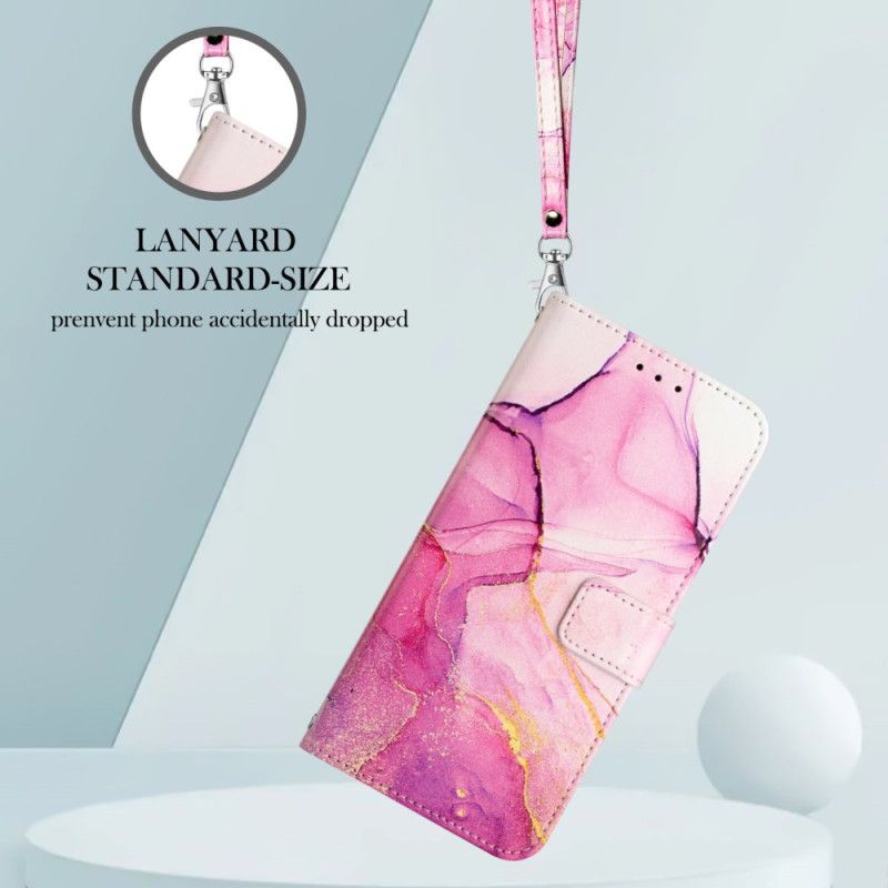 Lederhüllen Oneplus 15 Marmormuster Mit Riemen