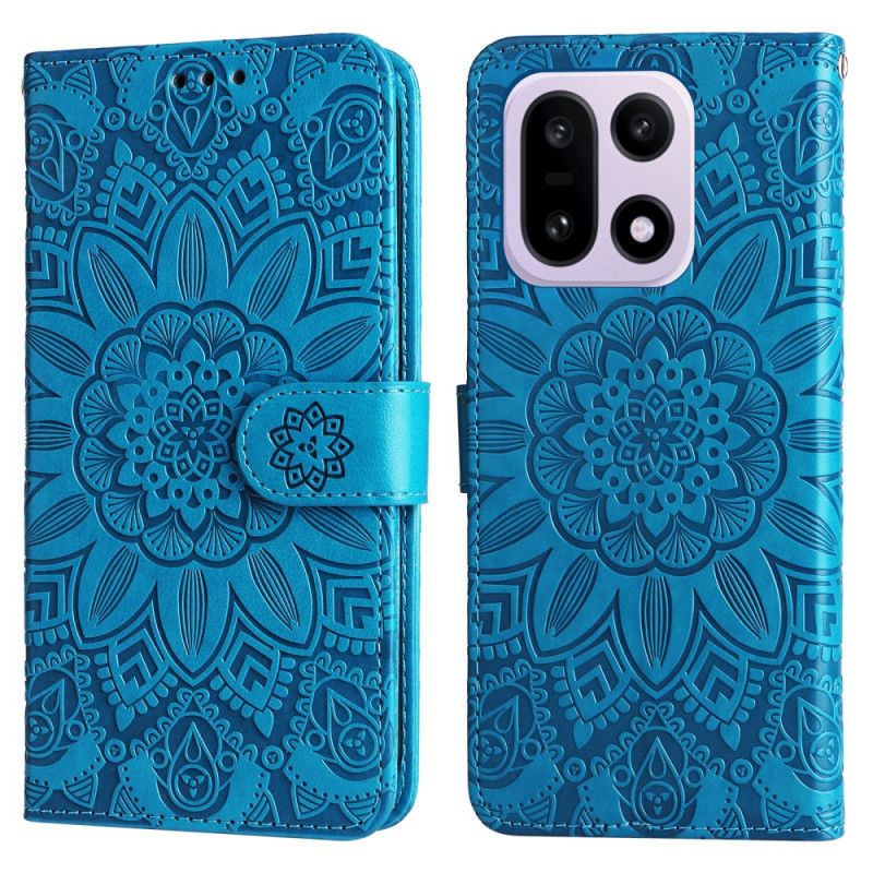 Lederhüllen Oneplus 15 Sonnenblumenmuster