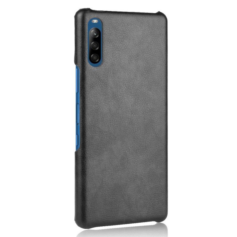 Hülle Sony Xperia L4 Schwarz Litschileder-Effekt