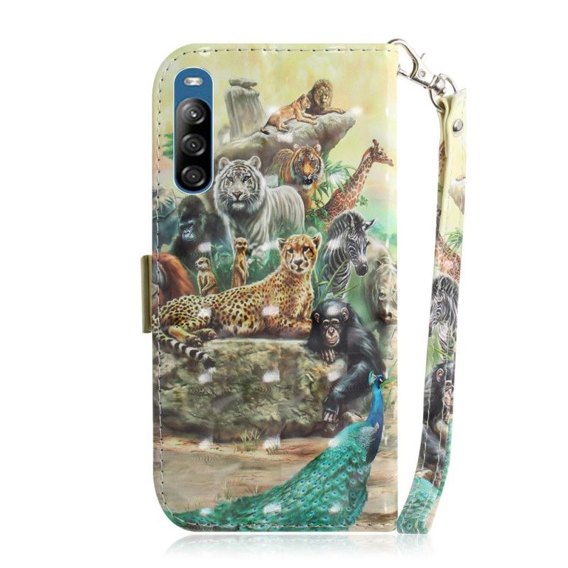Lederhüllen Sony Xperia L4 Tangasafari-Tiere