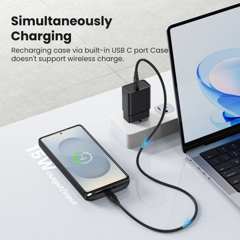 Externes Akkucase (10000 Mah) Für Samsung Galaxy S25 Ultra Mit Magnetischer Befestigung
