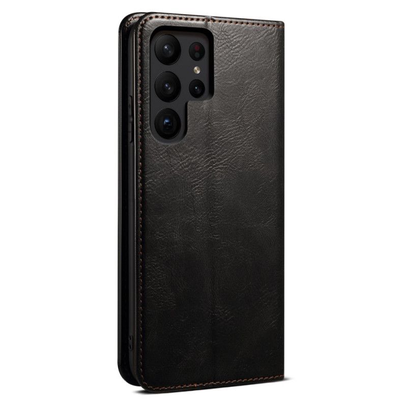 Flip Case Samsung Galaxy S25 Ultra 5g Gewachstes Kunstleder