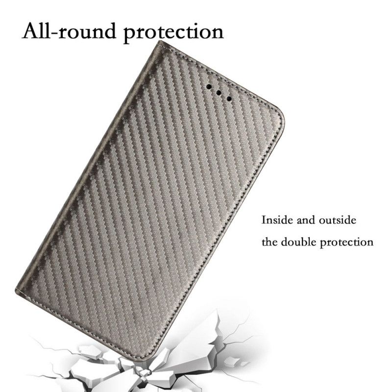 Flip Case Samsung Galaxy S25 Ultra 5g Handyhülle Carbonfaser Mit Riemen