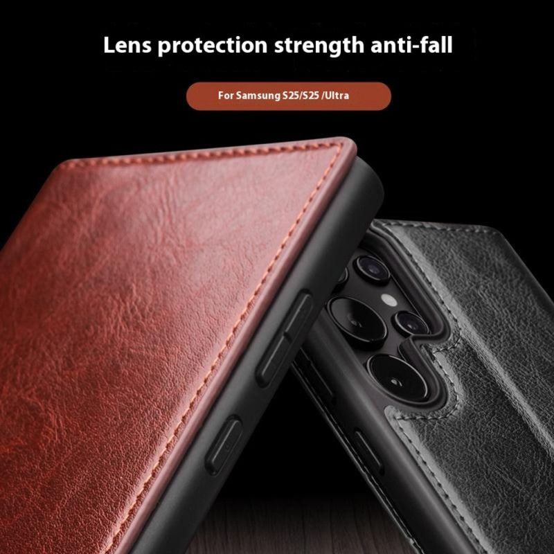 Flip Case Samsung Galaxy S25 Ultra 5g Qialino-leder
