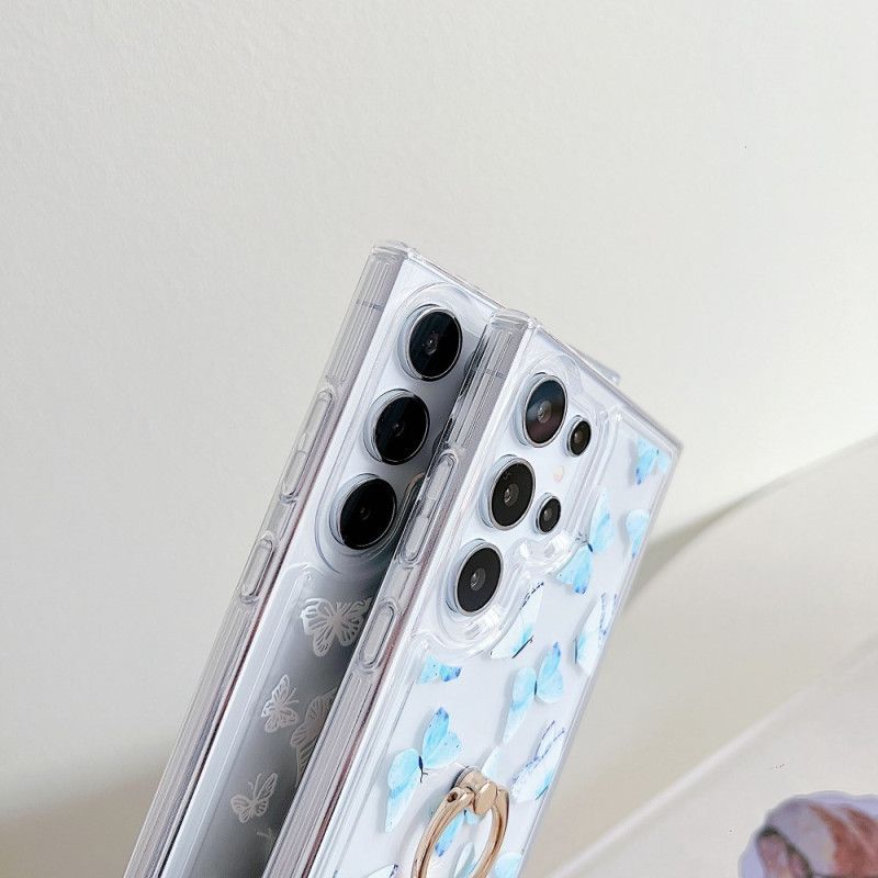 Hülle Für Samsung Galaxy S25 Ultra 5g Gemusterter Ringhalter