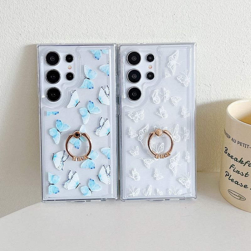 Hülle Für Samsung Galaxy S25 Ultra 5g Gemusterter Ringhalter