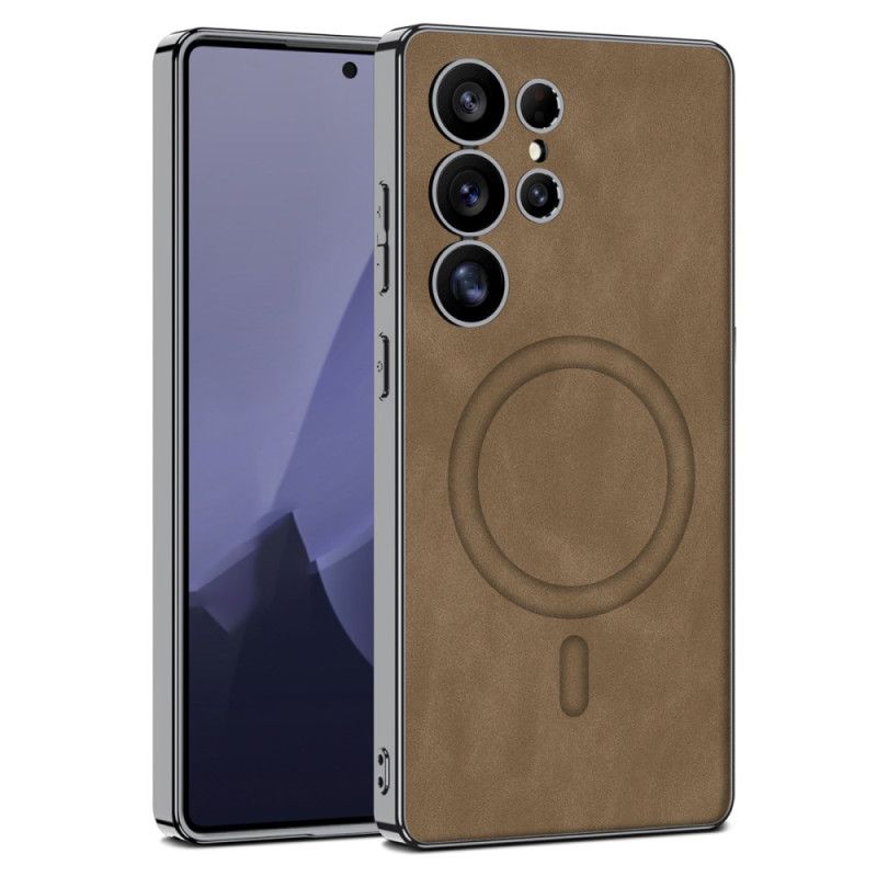 Hülle Für Samsung Galaxy S25 Ultra 5g Mattes Kunstleder Kompatibel Mit Magsafe