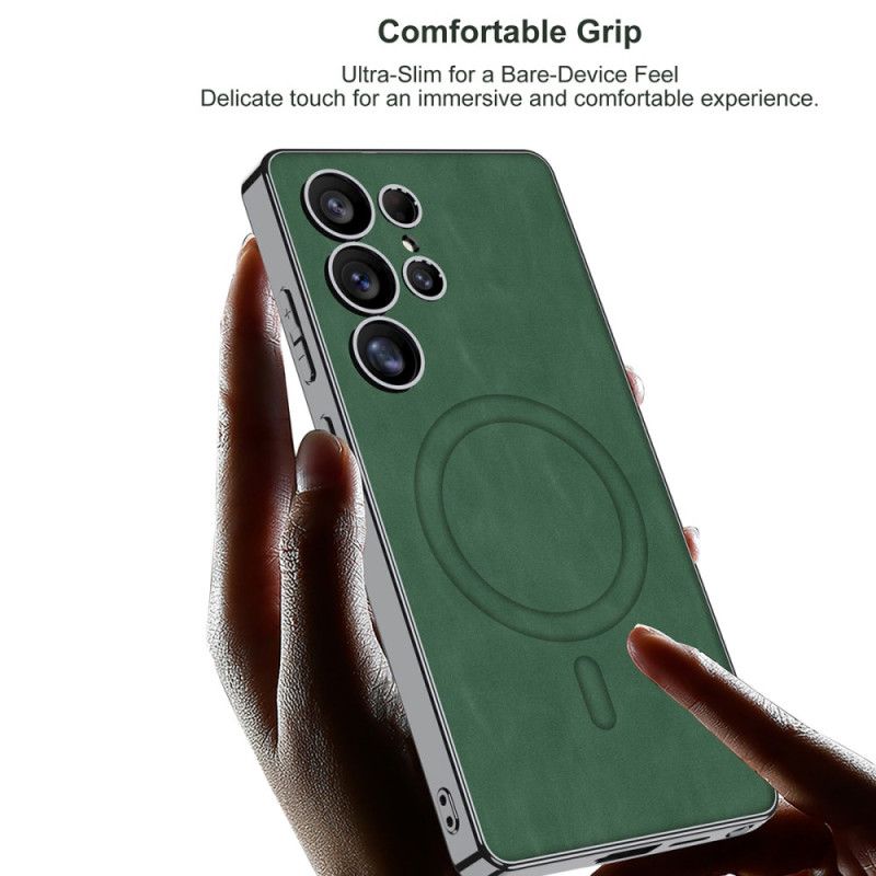 Hülle Für Samsung Galaxy S25 Ultra 5g Mattes Kunstleder Kompatibel Mit Magsafe