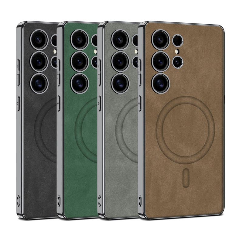 Hülle Für Samsung Galaxy S25 Ultra 5g Mattes Kunstleder Kompatibel Mit Magsafe