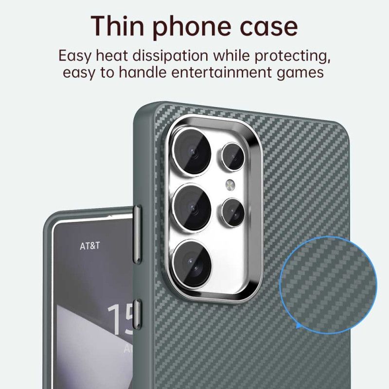 Hülle Samsung Galaxy S25 Ultra 5g Handyhülle Carbonfaser-textur