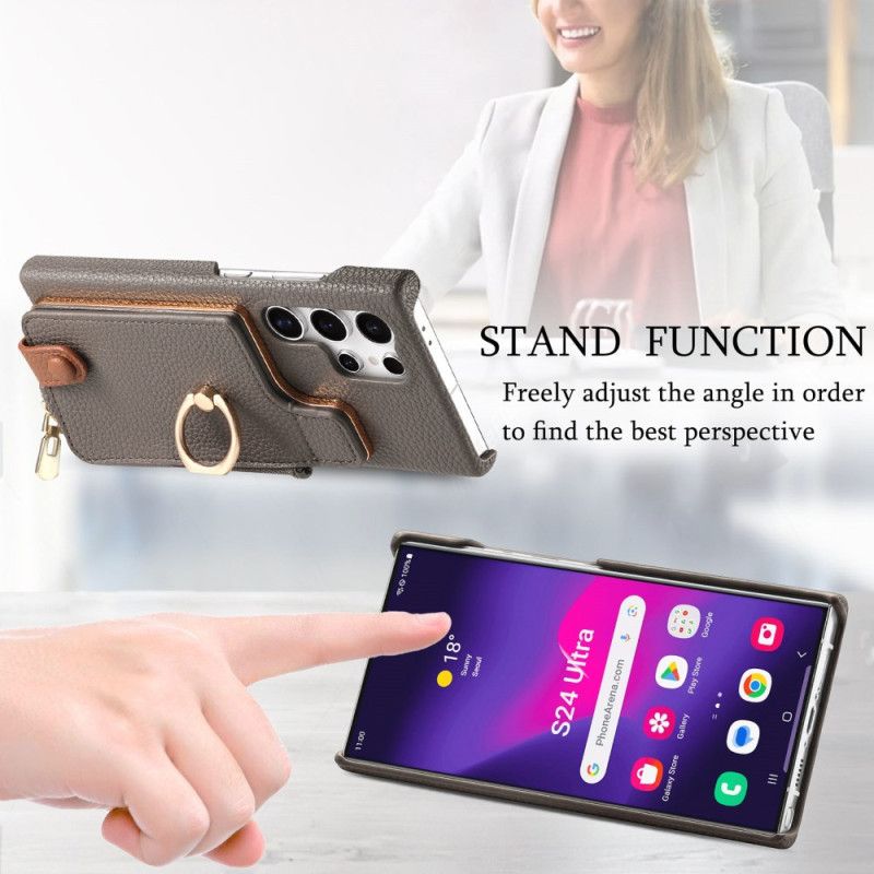 Hülle Samsung Galaxy S25 Ultra 5g Handyhülle Geldbörse Aus Kunstleder