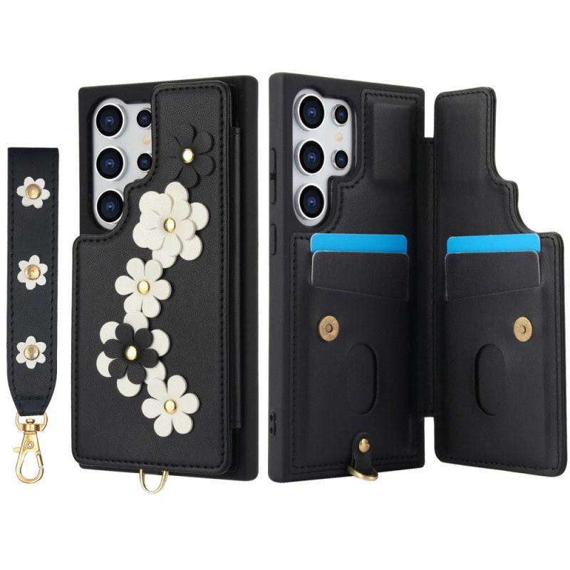 Hülle Samsung Galaxy S25 Ultra 5g Handyhülle Kartenhalter Mit Lanyard Und Schultergurt