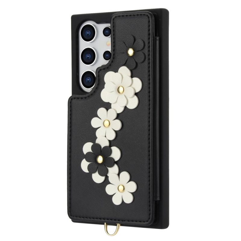 Hülle Samsung Galaxy S25 Ultra 5g Handyhülle Kartenhalter Mit Lanyard Und Schultergurt