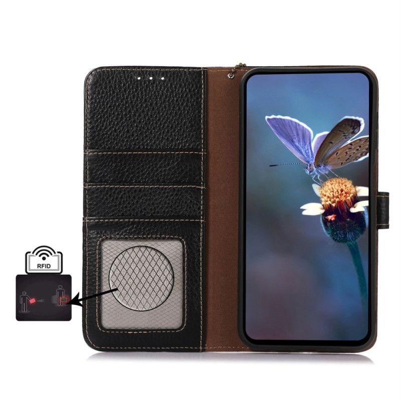 Lederhüllen Für Samsung Galaxy S25 Ultra 5g Litschi-leder Mit Rfid-blockierung