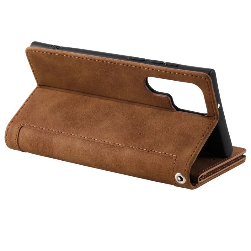 Lederhüllen Für Samsung Galaxy S25 Ultra 5g Reißverschluss-geldbörse