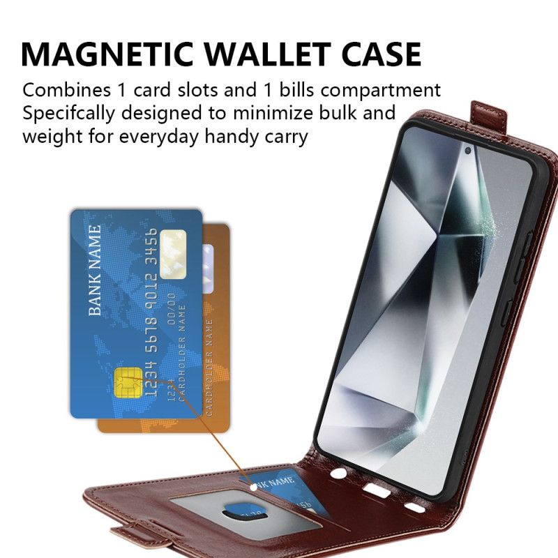 Lederhüllen Für Samsung Galaxy S25 Ultra 5g Vertikale Klappe