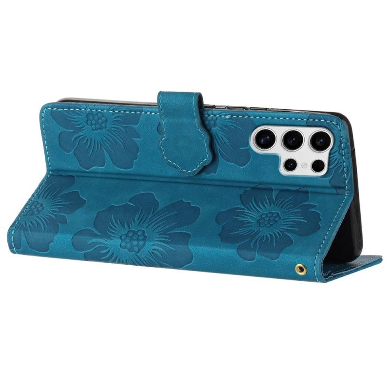 Lederhüllen Samsung Galaxy S25 Ultra 5g Elegantes Blumenmuster