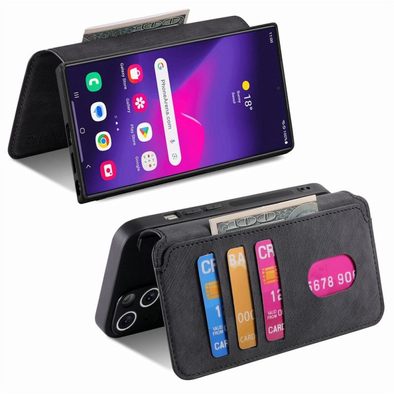 Lederhüllen Samsung Galaxy S25 Ultra 5g Handyhülle Abnehmbare Magnetische Rfid-schutzhülle